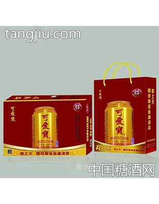 可爱宝凉茶植物饮料金罐