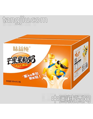 500mlx15瓶味益纯芒果果粒奶箱