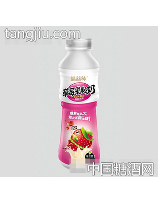 500ml味益纯草莓果粒奶
