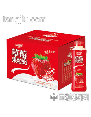 味益纯草莓果粒奶500mlx15瓶