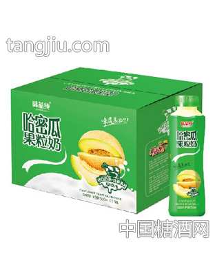 味益纯哈密瓜果粒奶500mlx15瓶
