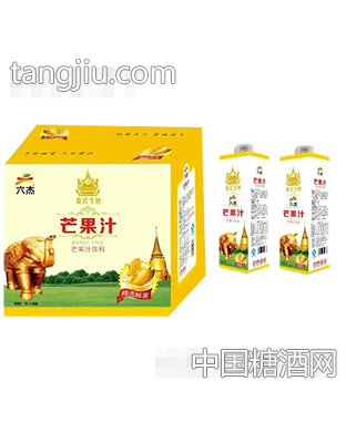 六杰泰式生榨芒果汁1Lx8瓶