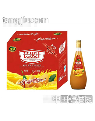 比尚芒果汁饮料1.5Lx6瓶喜庆版