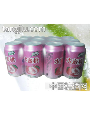 贝丽斯水蜜桃味碳酸饮料12罐320ml