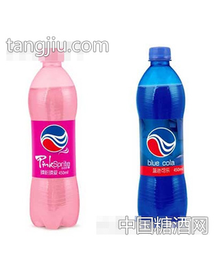 蓝色可乐粉色雪碧450ml