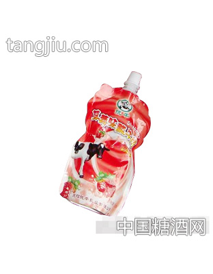 陇牛草莓味酸牛奶