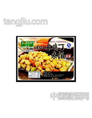 绿润咖喱鸡丁米饭