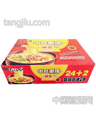 中旺面馆红烧牛肉面箱装