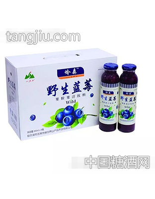 岭森蓝莓果粒果汁饮料300mlx8瓶