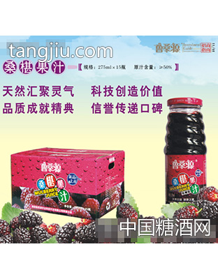 鲁桑源桑椹果汁箱装275mlx15瓶