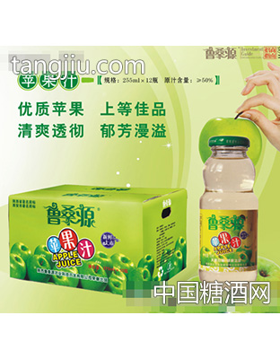 鲁桑源苹果汁箱装255mlx12瓶