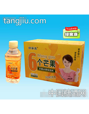 350mlx24瓶绿蜜康6个芒果
