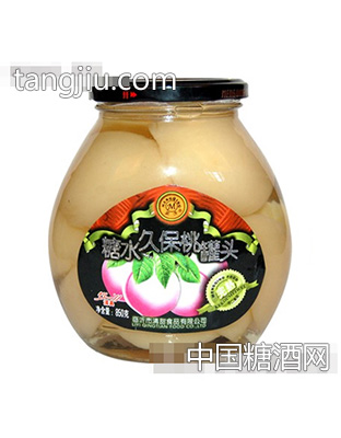 大元宝850g糖水久保桃罐头