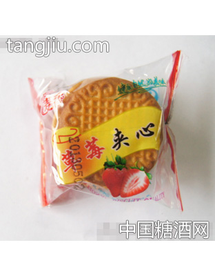 麦香草莓夹心饼干