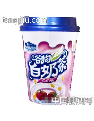 麦农草莓奶茶