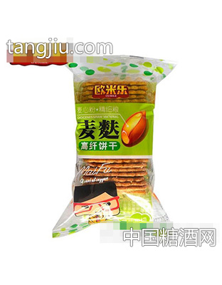 欧米乐麦麸高纤饼干袋装