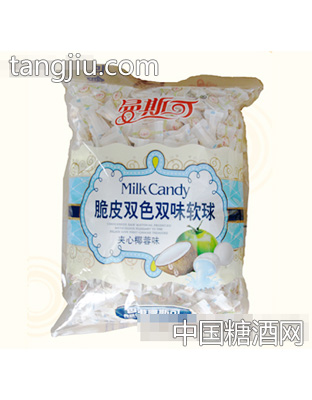 曼斯可脆皮双色双味软球夹心椰蓉味