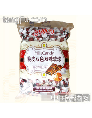 曼斯可脆皮双色双味软球夹心巧克力味