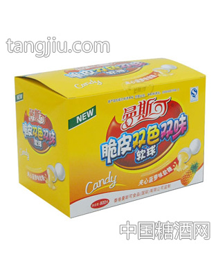 曼斯可脆皮双色双味软球夹心菠萝味（箱）