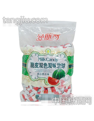 曼斯可脆皮双色双味软球夹心西瓜味