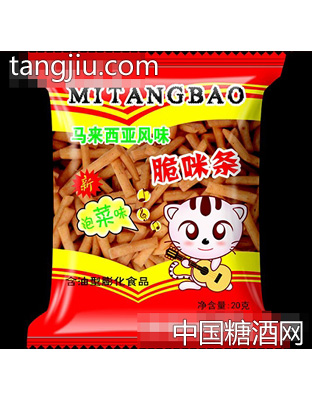 脆咪条泡菜味膨化食品20g