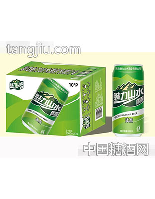 魅力山水啤酒新版冰点500mlx12