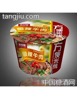 酸辣牛肉方便米线桶装
