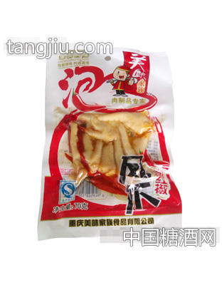 美味家族凤爪泡红椒70g