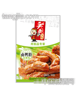 美味家族卤鸭脖五香味120g