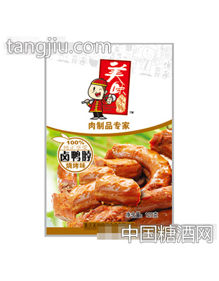 美味家族卤鸭脖烧烤味120g