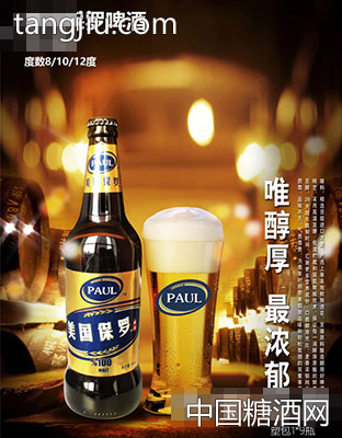 美国保罗啤酒500ml雅典棕瓶海报