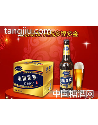 美国保罗啤酒棕瓶金装500ml
