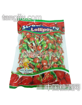 铭发草莓口味带口哨6克棒棒糖袋装