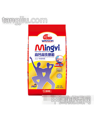 明一高钙高铁奶粉400g袋装