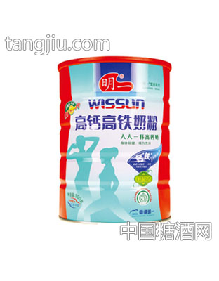 明一高钙高铁奶粉900g听装
