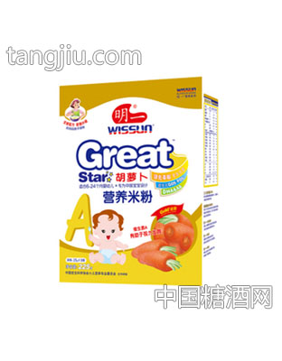 明一A胡萝卜营养米粉225g