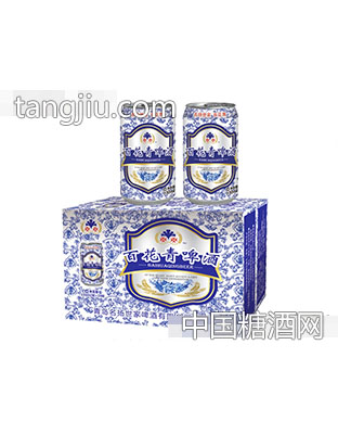 百花青啤酒青花瓶330ml