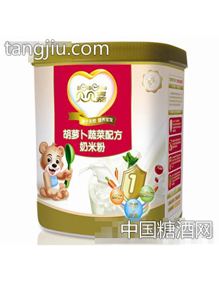 贝贝嘉胡萝卜蔬菜配方奶米粉