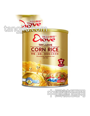 雅爱草莓+蓝莓+猕猴桃玉米米粉