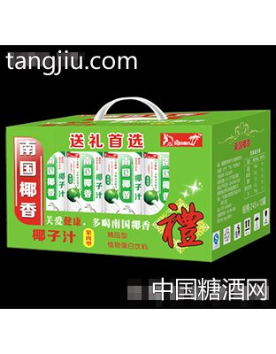南国椰香椰子汁（果肉型）12罐装开窗礼盒