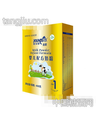 红果400克优尔特金装配方奶粉盒装