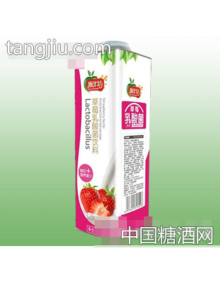 源汁坊草莓乳酸菌饮料盒装1L