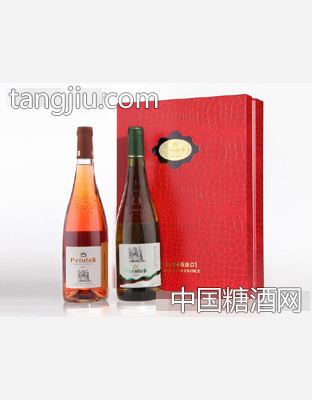 包装：双支古典仿皮盒（红）