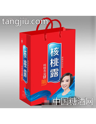 核桃露红色手提礼盒