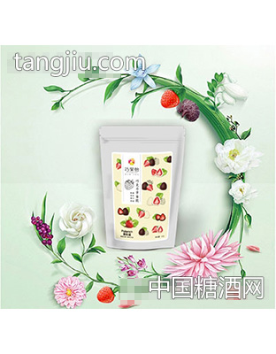 巧果怡黑白混合巧克力草莓脆袋装