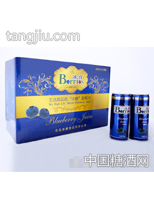 冰睿蓝莓汁饮品240mlx16罐礼箱