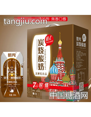 甄秀俄式炭烧酸奶200mlx12盒