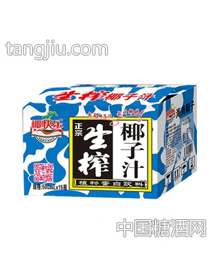 椰快乐生榨椰子汁500ml迷彩纸箱