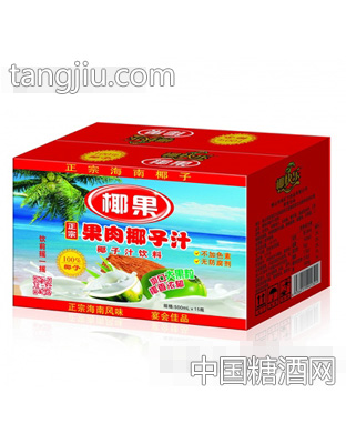 椰快乐椰果果肉椰子汁500mlx15纸箱