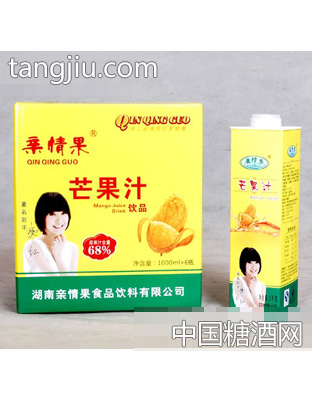 亲情果芒果汁1000mlx6瓶